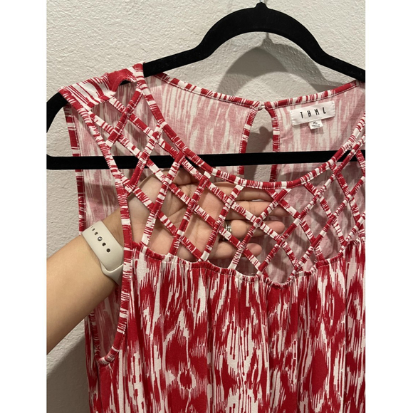 THML White Red Sleveless Mini Dress - Picture 3 of 5